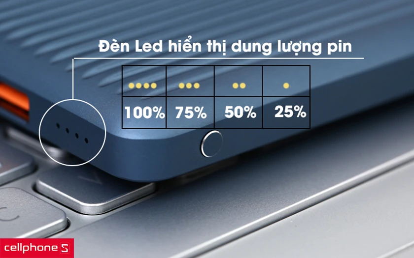 Trang bị đèn LED báo lượng pin