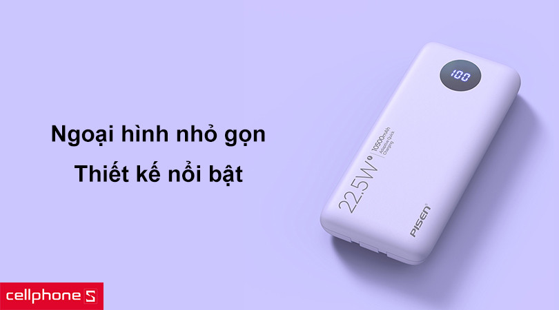 Đánh giá thiết kế Pin sạc dự phòng Pisen QUICK PowerFo DY08 10500 mAh 22.5W
