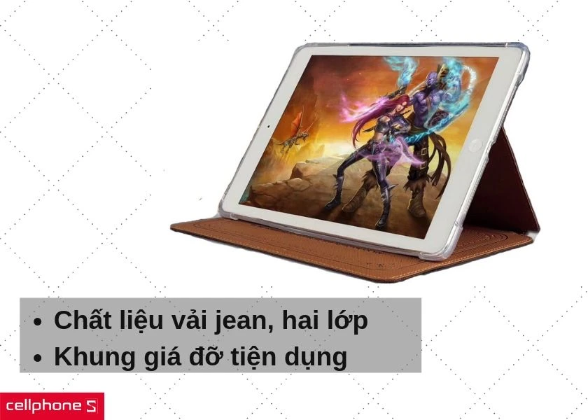 Vải jean hai lớp bảo vệ hiệu quả, khung giá đỡ tiện dụng