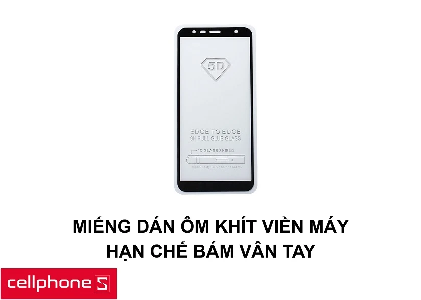Miếng dán ôm khít phần màn hình cùng khả năng chống bám vân tay cực tốt