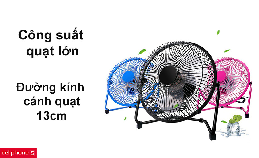 Công suất quạt lớn cánh quạt rộng