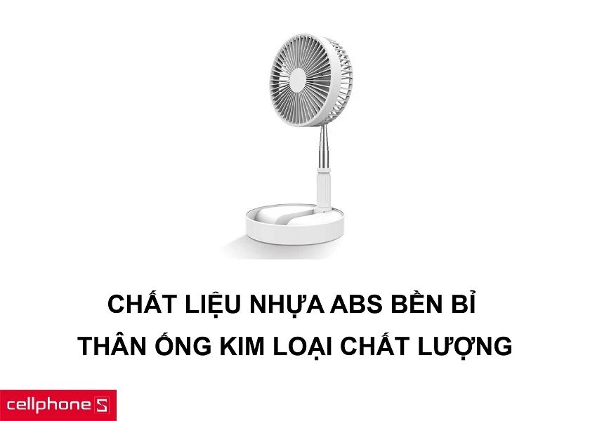 Chất liệu nhựa ABS bền bỉ kết hợp cùng thân ống bằng thanh kim loại cứng chắc