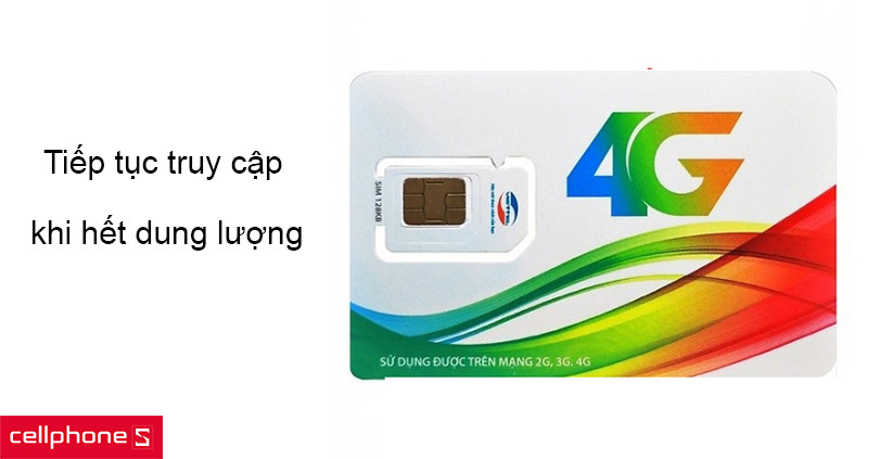Cho phép tiếp tục truy cập mạng sau khi đã hết dung lượng