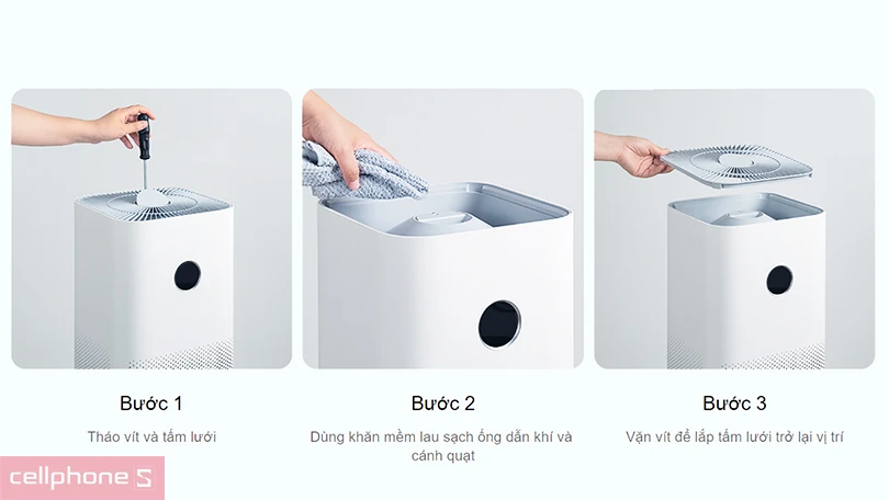 Hướng dẫn cách vệ sinh máy lọc không khí Xiaomi Air Purifier 4