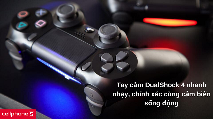 Tay cầm không dây DualShock 4 tích hợp cảm biến mang đến cảm giác sống động