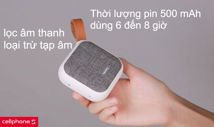 Thời lượng pin 500 mAh dùng 6 đến 8 giờ - lọc âm thanh và loại trừ tạp âm