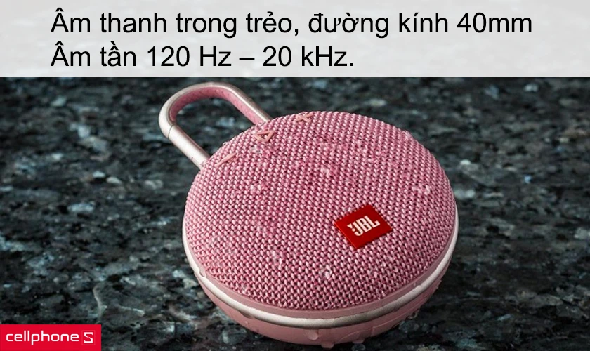 Âm thanh trong trẻo, đường kính 40mm, âm tần 120 Hz – 20 kHz