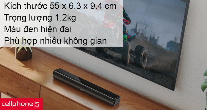 Thiết kế thon gọn, tăng cường âm thanh mà không chiếm không gian cùng màu sắc hiện đại