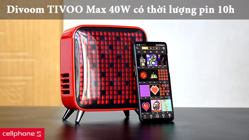 Divoom TIVOO Max 40W sở hữu viên pin có dung lượng 3000 mAh