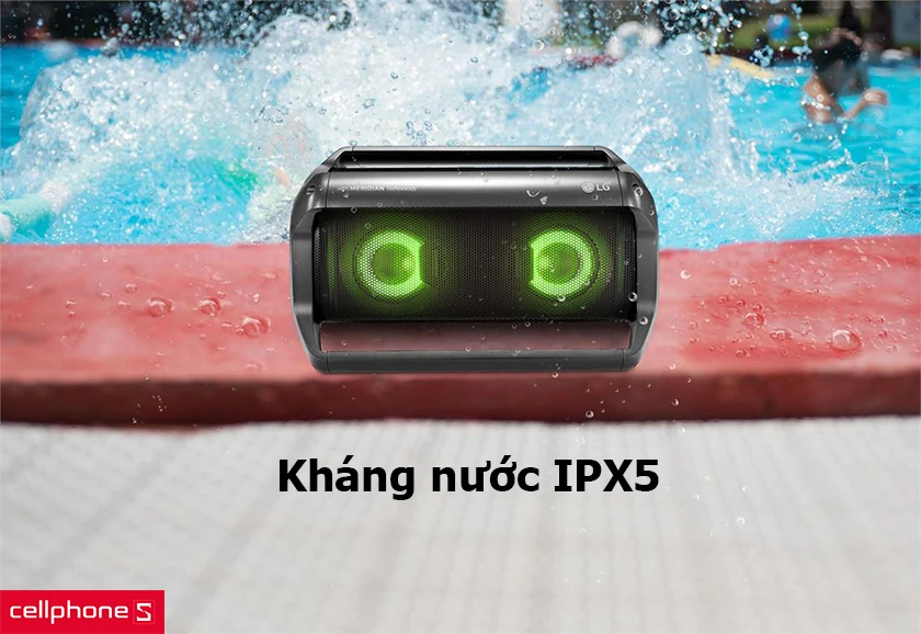 thiết bị đạt chuẩn chống nước IPX5