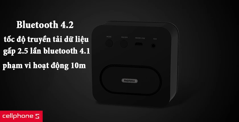 Remax RB-M18 được trang bị công nghệ bluetooth hiện đại và tiên tiến hơn với chuẩn Bluetooth 4.2