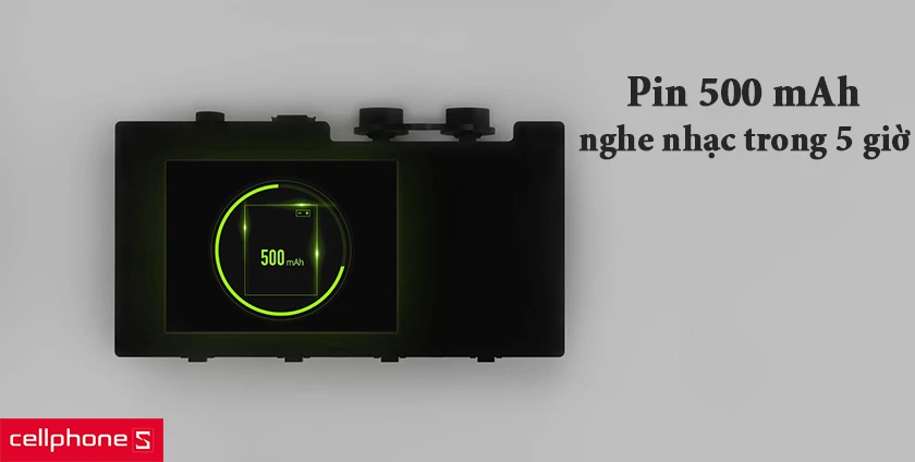 loa bluetooth Remax RB-M18 có dung lượng pin là 500 mAh