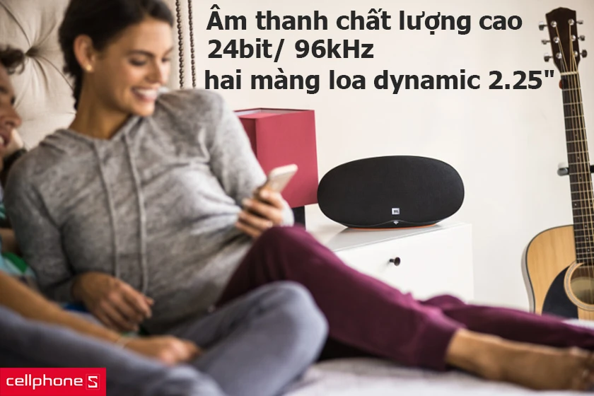 Âm thanh chất lượng cao 24bit/ 96kHz, hai màng loa dynamic 2.25&#34;