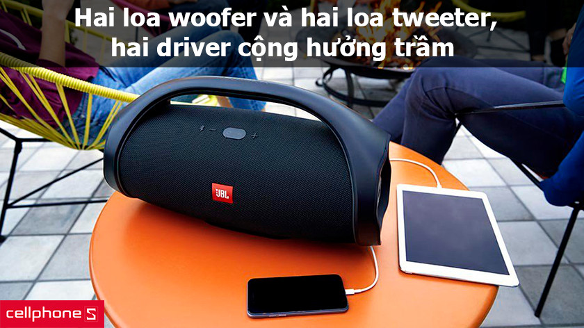 Cơ chế âm hai loa woofer và hai loa tweeter, hai driver cộng hưởng trầm