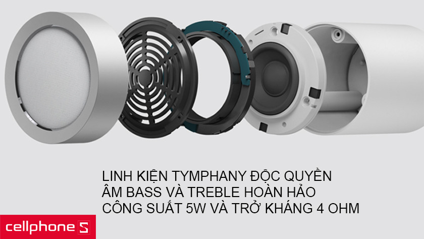 Chất lượng âm thanh tuyệt vời đến từ linh kiện Tymphany