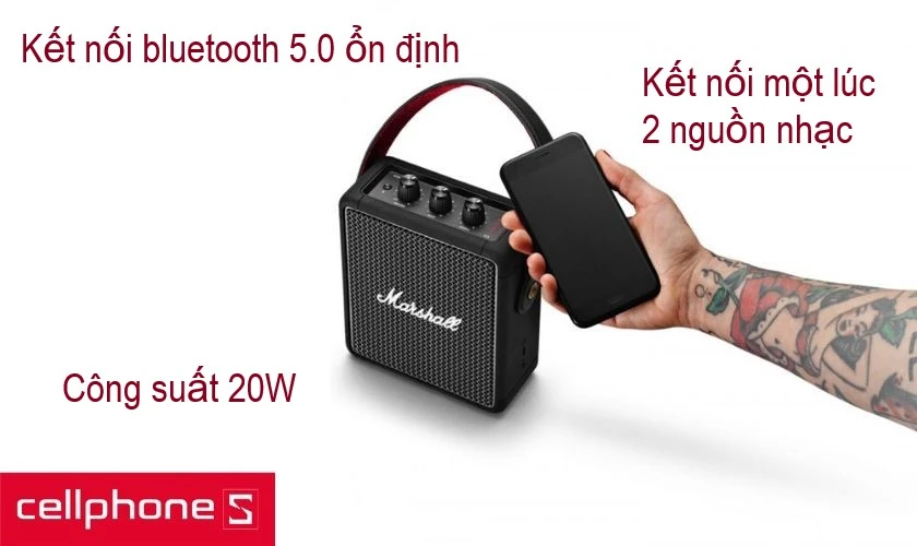 Kết nối bluetooth 5.0 hiện đại cùng công suất loa 20W