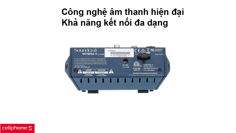 Bộ trộn âm thanh Soundcraft SCR Notepad 5CH