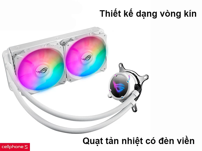Tản nhiệt nước ASUS ROG STRIX LC 240 ARGB White Edition
