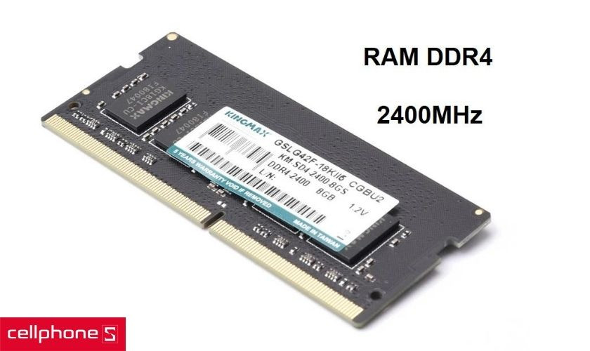 Sử dụng công nghệ RAM DDR4 mới nhất hiện nay và bus 2400MHz