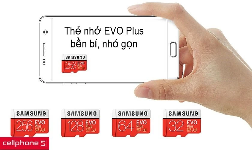 Thẻ Nhớ Samsung 256GB Tốc độ 100Mb/s Giá Rẻ, Chính Hãng