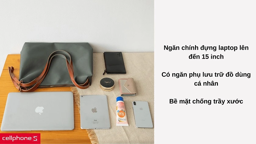 túi xách laptop 13 - 15 inch S-Case Graphite