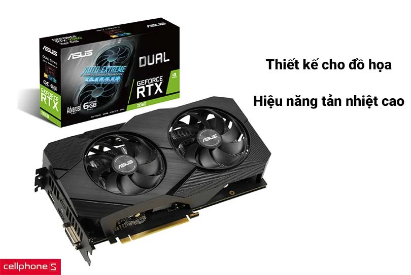 Card màn hình Asus DUAL RTX 2060 6G EVO
