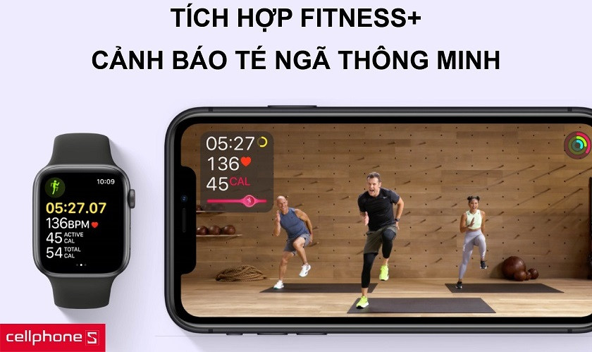 Tích hợp ứng dụng Fitness+ cao cấp cùng cảnh báo té ngã thông minh