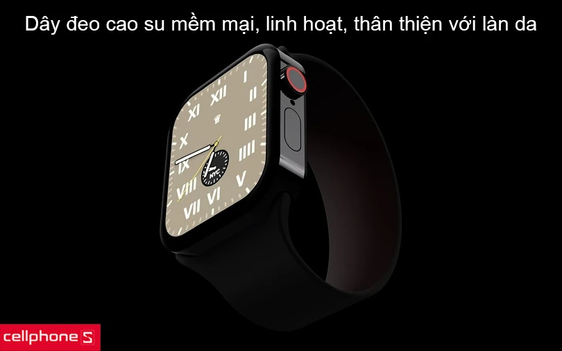 Dây đeo cao su linh hoạt, êm ái, nhiều màu sắc để thay đổi