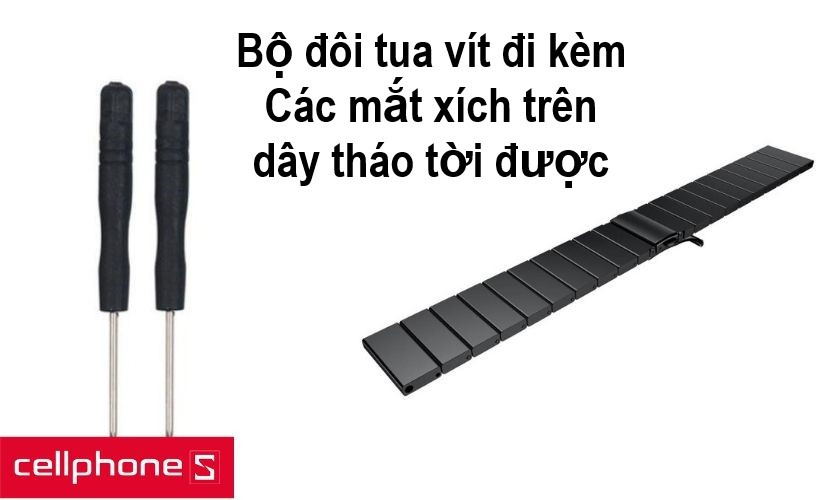 Thiết kế thông minh, dễ điều chỉnh kích thước với các mắt xích độc lập và móc cài dễ dàng thao tác