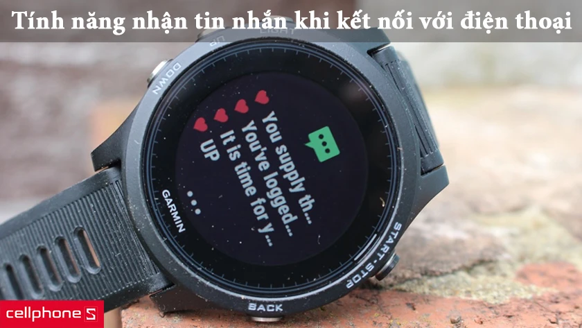 Tương thích với Android và iOS, kết nối thông qua Garmin Connect