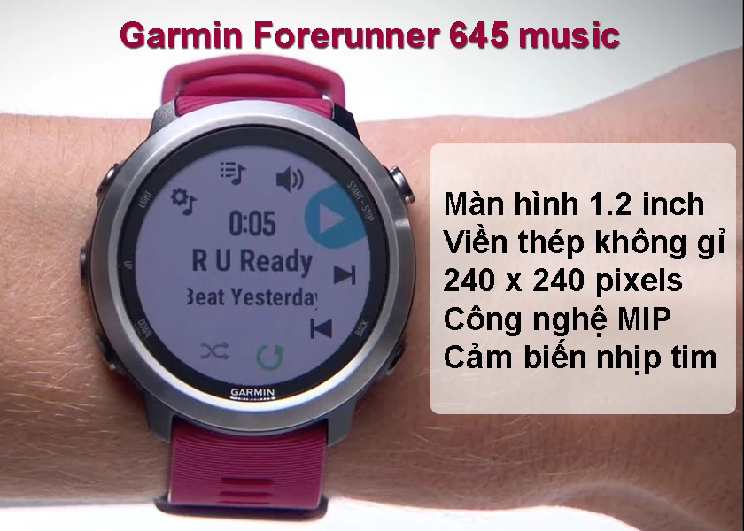 Đồng hồ Garmin Forerunner 645 Music | Giá rẻ, cao cấp