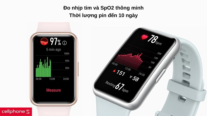 Đo nhịp tim toàn thời gian, dung lượng pin cực tốt