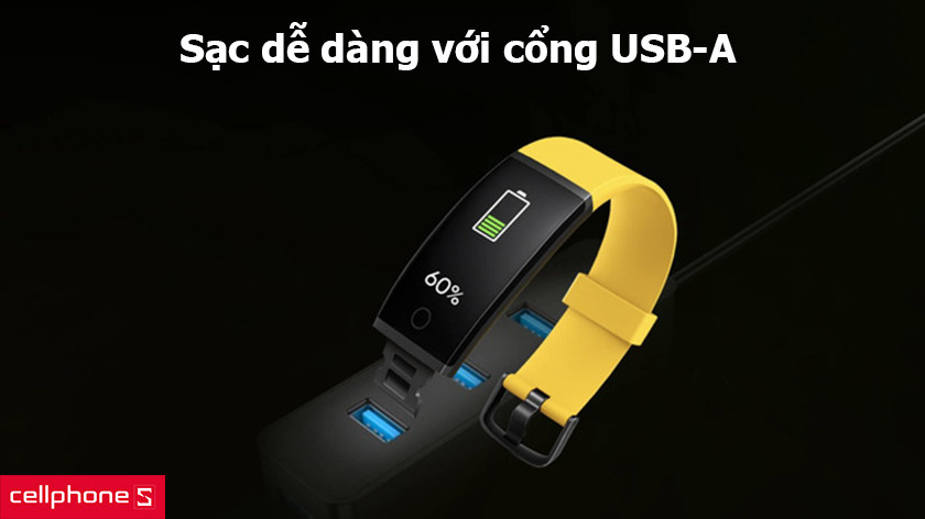 sạc dễ dàng với cổng USB-A