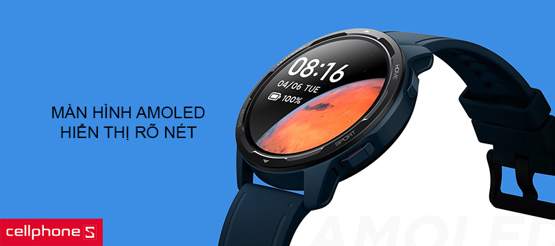 Mặt kính Sapphire cao cấp sang trọng, màn hình Amoled hiển thị sống động
