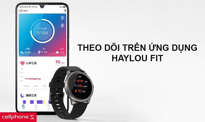 theo dõi trên ứng dụng Haylou Fit