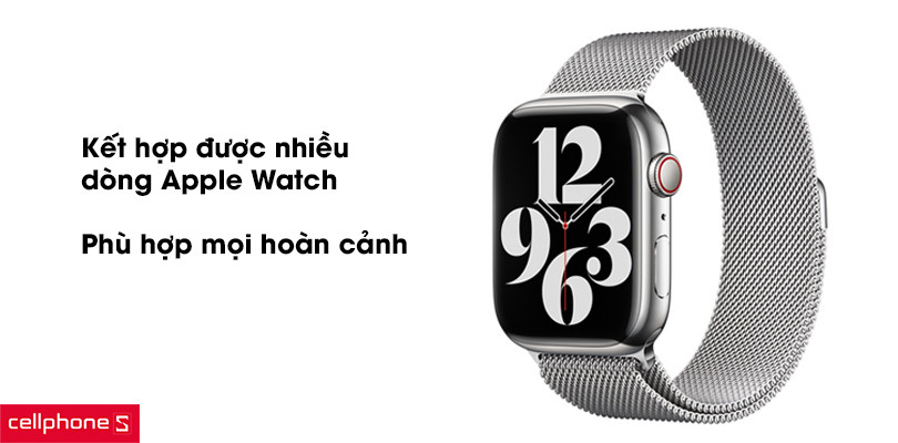 Dây đeo Apple Watch Milanese Loop 45/44/42mm chính hãng