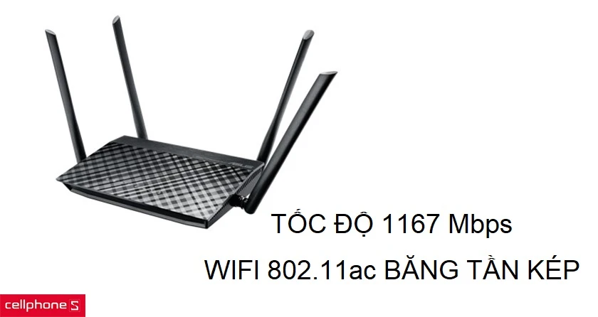 Wi-Fi 802.11ac với 2 băng tần kép siêu nhanh lên tới 1167 Mbps