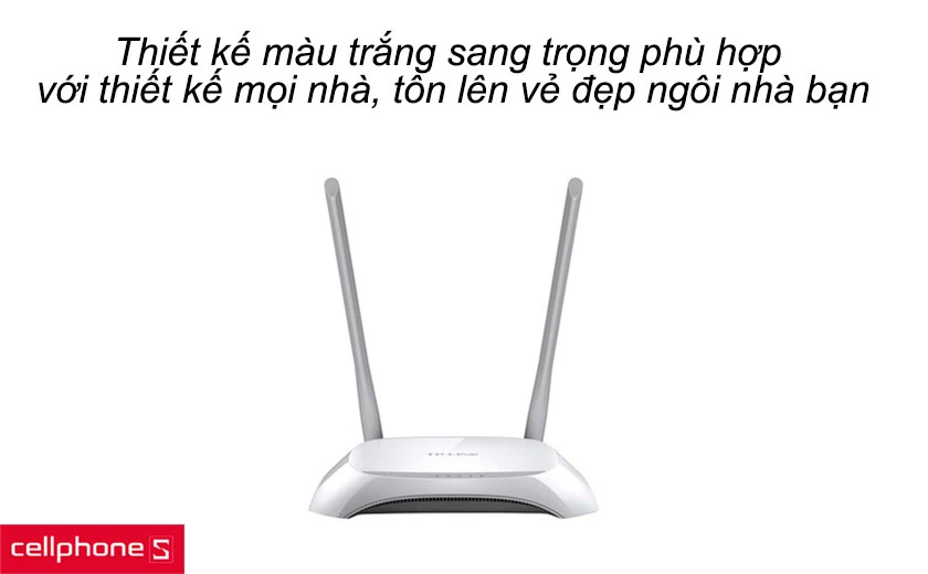 Thiết kế sang trọng với màu trắng nổi bật