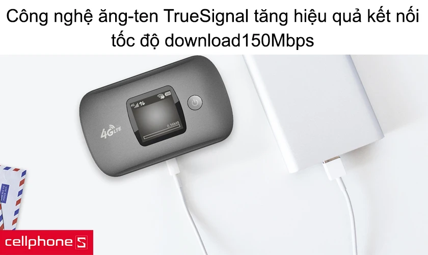 Công nghệ ăng-ten TrueSignalgiúp tăng hiệu quả kết nối, tốc độ download là 150Mbps