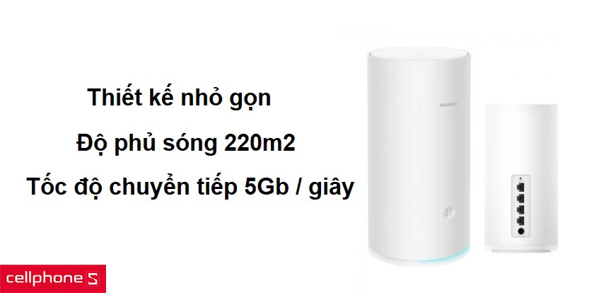 Thiết kế nhỏ gọn, độ phủ sóng 220m2 cùng bộ nhớ 256MB cho khả năng kết nối nhanh chóng