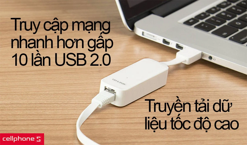 Tốc độ kết nối cực nhanh và truyền tải dữ liệu tốc độ cao nhờ USB 3.0 & cổng Ethernet RJ45
