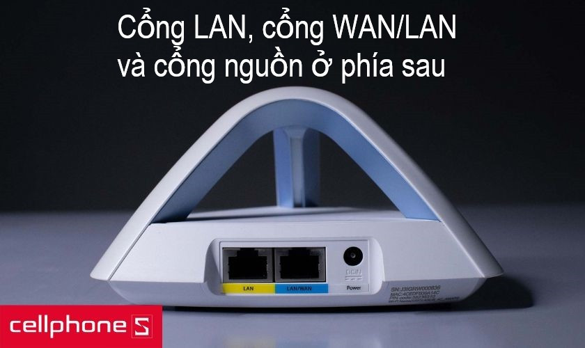 1 cổng LAN, 1 cổng WAN/LAN và một cổng nguồn