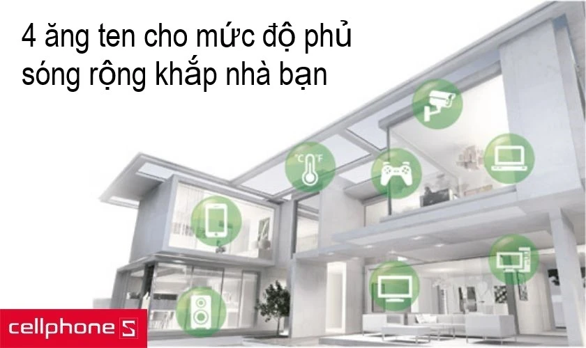 Phủ sóng toàn căn nhà của bạn với Asus AiRadar cùng với con chip xử lý lõi tứ mạnh mẽ