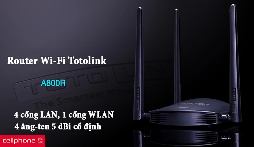 Thiết kế bốn cổng LAN, một cổng WLAN và bốn ăng-ten to hơn và góc cạnh hơn