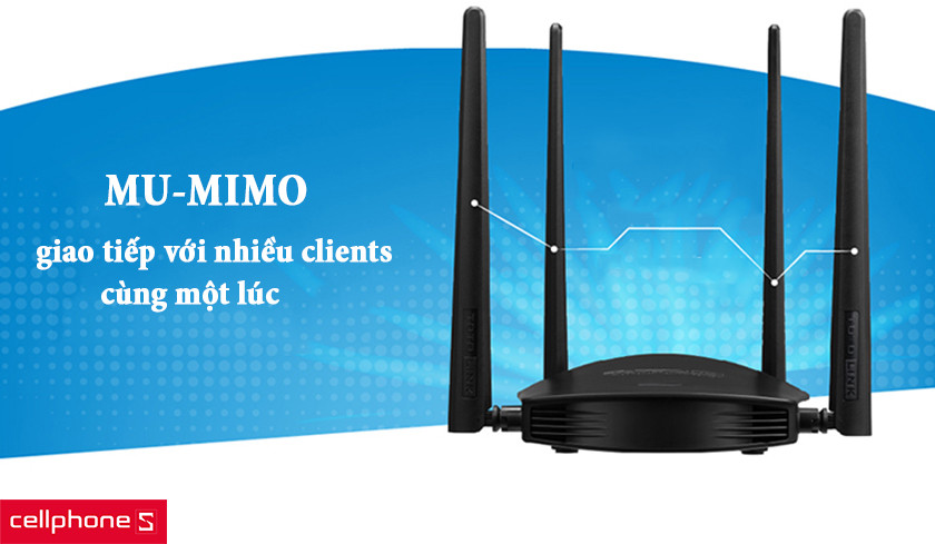 công nghệ MU-MIMO giao tiếp với nhiều clients