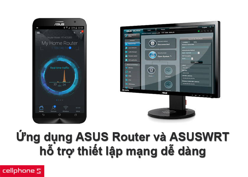 Điều khiển Router Asus RT-N12+ dễ dàng hơn với ứng dụng ASUS Router và ASUSWRT