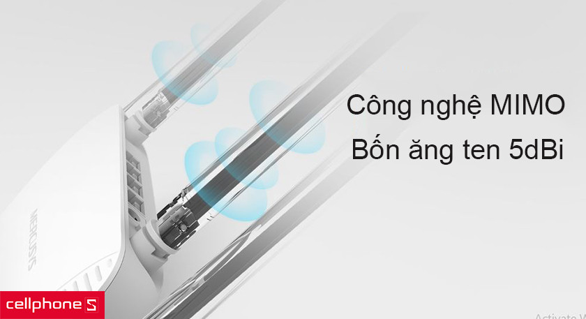 Tích hợp công nghệ MIMO cùng 4 Ăng-ten chất lượng