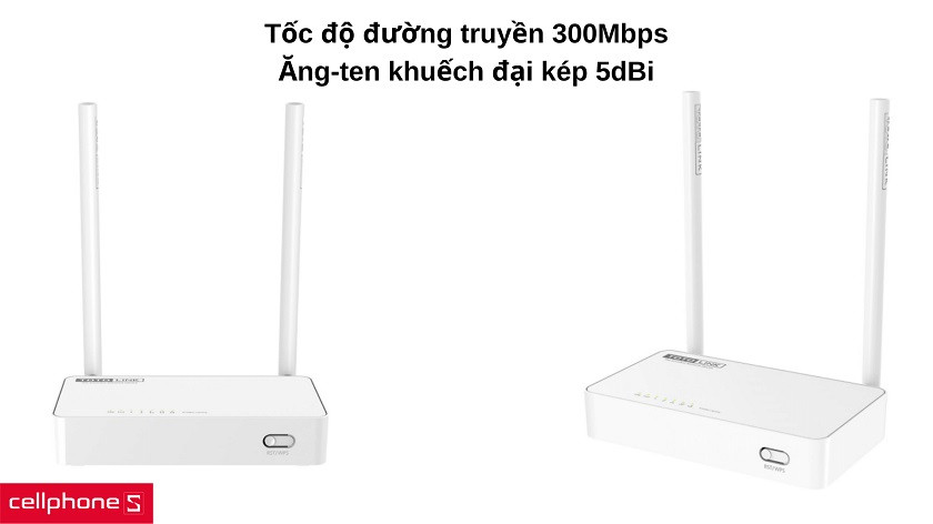 Tốc độ đường truyền 300Mbps với hiệu năng mạnh cho tốc độ truy cập internet cao
