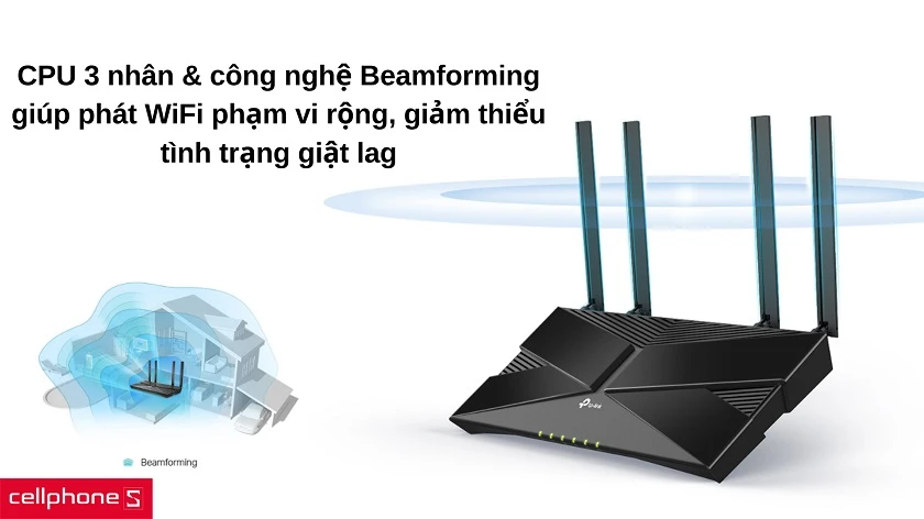 Sử dụng CPU ba nhân cùng công nghệ Beamforming 