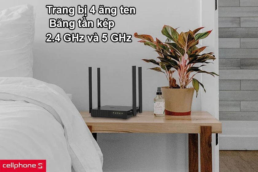 Trang bị đến bốn ăng ten phát wifi, hoạt động băng tần kép